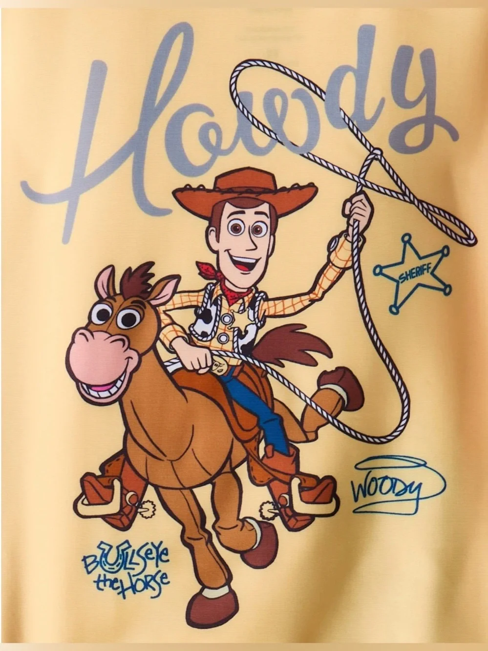 NWT Disney Pixar Toy Story Woody 2 Piece Rash Guard Swim Trunks Set UPF 50+ 18M